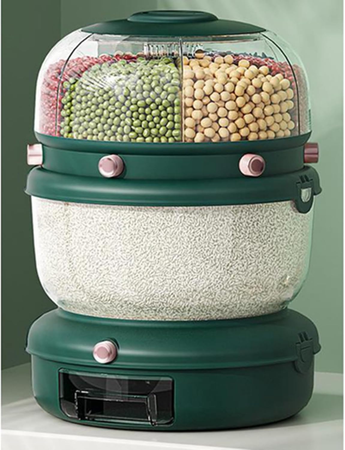 米びつ 保存容器 米入れ 米 収納 穀物貯蔵容器 密閉容器 食品保存容器 シリアル保存容器 大容量 丸形 ..