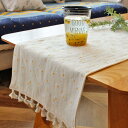 フリンジ テーブルセンタークロス 田園風 和 カラー テーブルランナー モダン 撥水 食卓カバー 防カビ 水洗い 防塵 耐久 耐熱 新築祝い プレゼント 長方形...