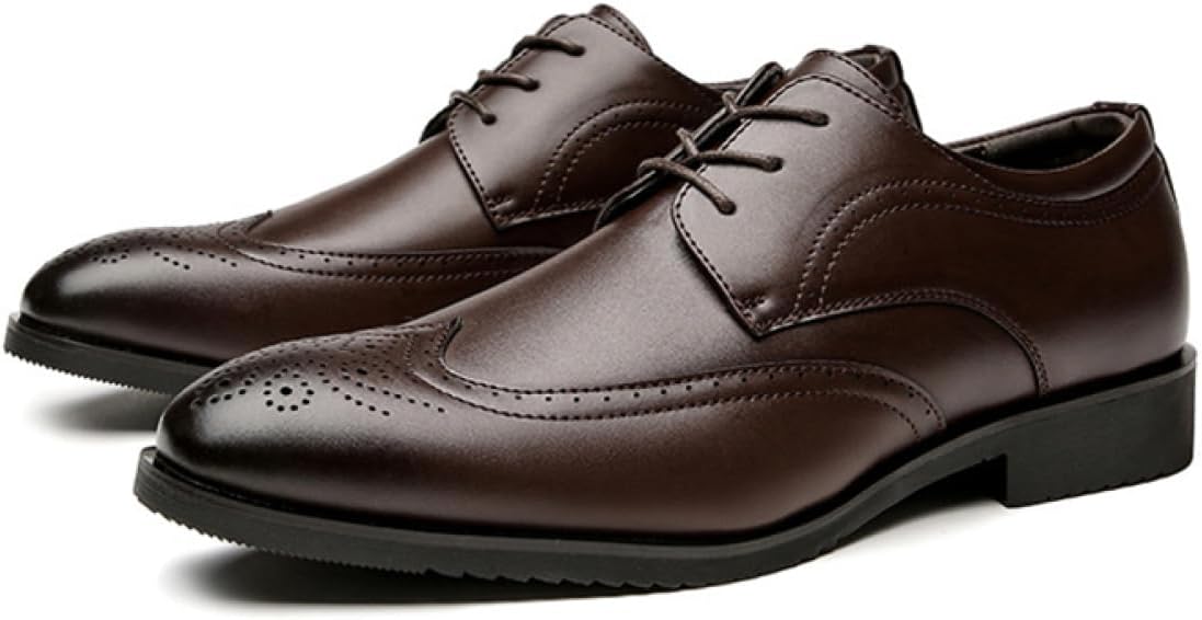 ビジネスシューズ メンズ カジュアルシューズ 本革調 紳士靴 革靴 大きいサイズ レースアップ ウィングチップ ウォーキング 軽量 オールシーズン 通気性 飾り穴 快適 ウォーキングシューズ フォーマ