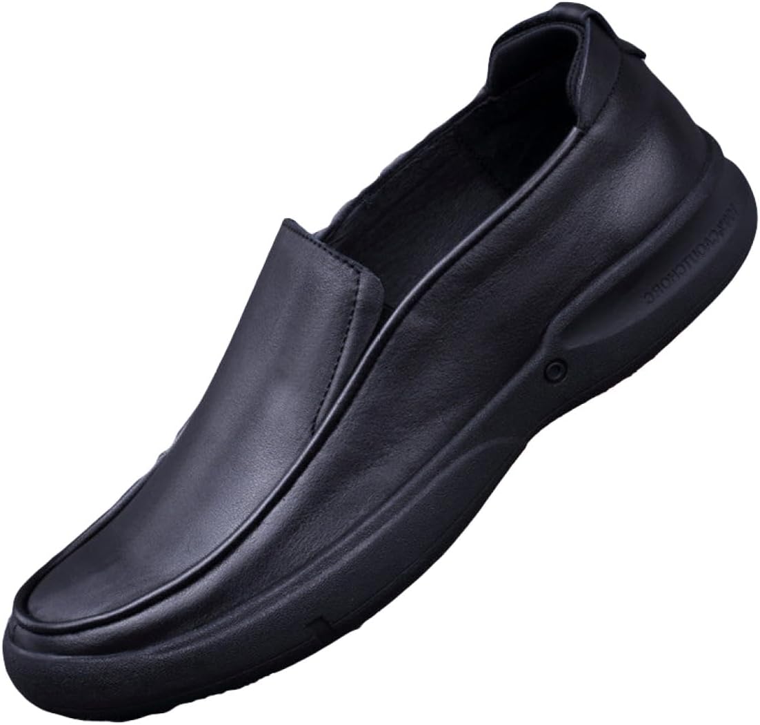 ビジネスシューズ 革靴 メンズ ローファー 本革調 ドレスシューズ 紳士靴 軽量 防水 フォーマル 紐なし 厚底 スリッポン 低反発 コンフォート ウォーキングシューズ 履きやすい 滑り止め 通勤 カ