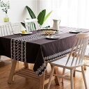 テーブルクロス 大判 北欧 おしゃれ お正月 高密度 手入れ簡単 汚れ防止 厚手 通気性 テーブルカバー 多機能 北欧 綿麻 布製 布 長方形 140*180c...