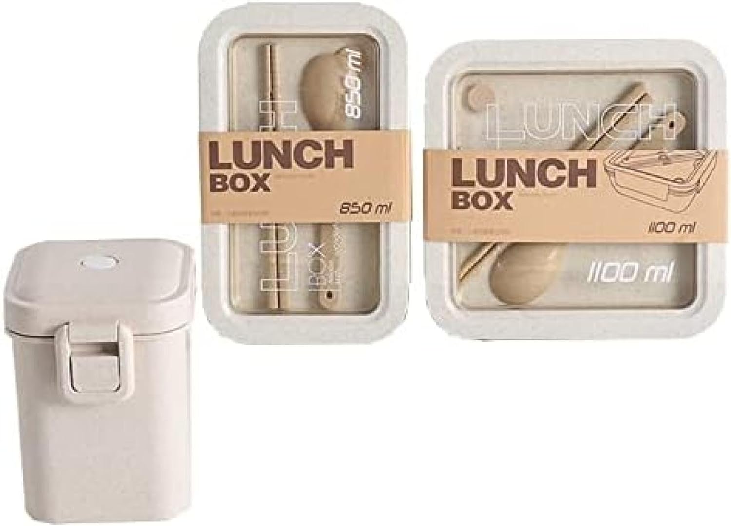 弁当箱 お弁当箱 おべんとう箱 お箸とスプーン付き ランチボックス 2仕切り弁当ランチボックス 麦わら繊維 環境にやさしい素材 保温 漏れ防止 おしゃれ 軽量 女性 男性 通勤 通学用(正方形の弁当箱(3)