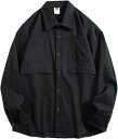 カジュアルシャツ コットン メンズ 春夏 長袖 開襟 シャツジャケット シンプル 純色 UVカットウェア 薄い 軽量 吸汗速乾 ワークシャツ オーバーサイズ カ...