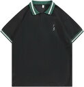 ポロシャツ メンズ Tシャツ サマーシャツ 半袖 夏 折り襟 切り替え カジュアル リラックス 無地 薄い 軽量 吸水性 速乾性 スポーツウェア 履き心地 鹿の...