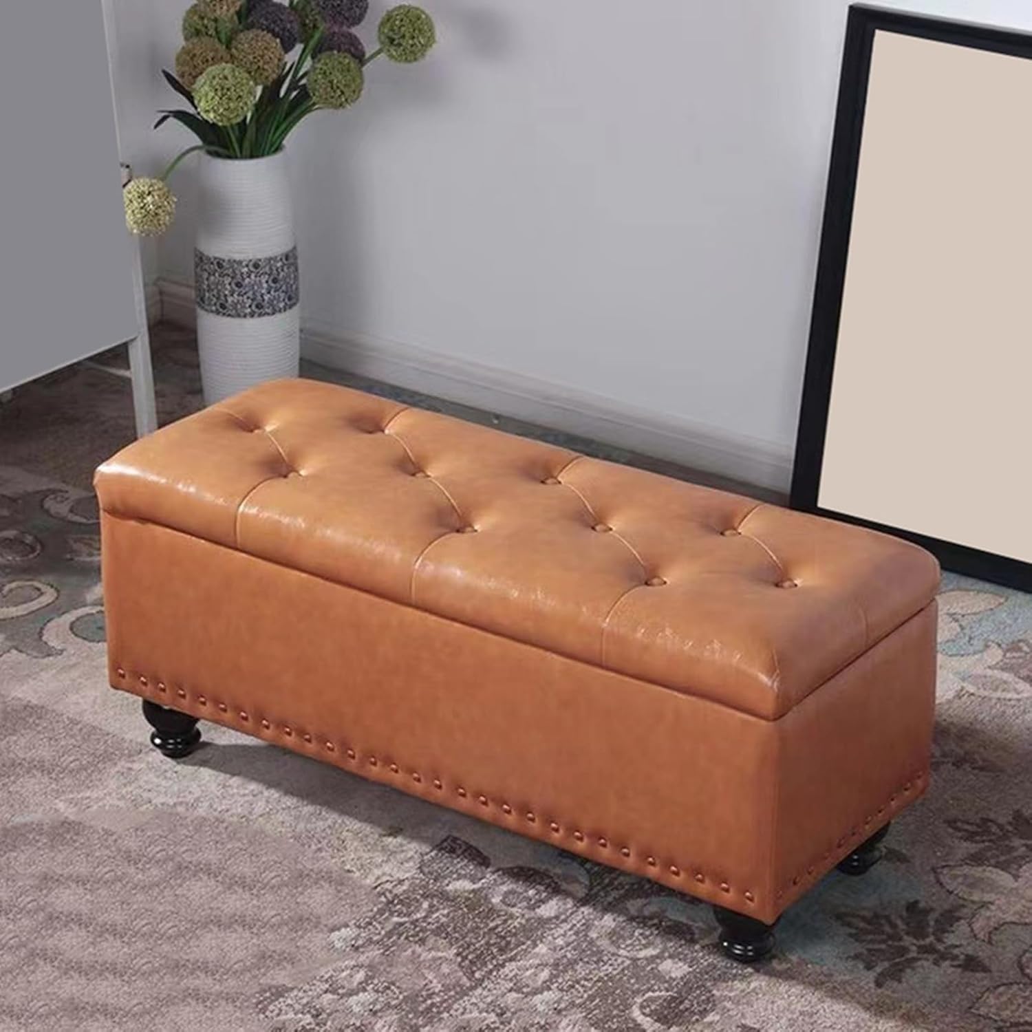 玄関ベンチ 収納スツール 収納ボックス おしゃれ 天然木 脚付き 可愛い オットマン 足置き 腰掛け 椅子 イス タイプ8 チェア シンプル ワイド 長方形 小物入れ ローソファ 40*40*45cm