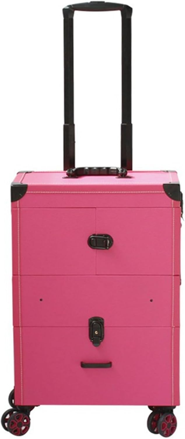 キャスター付き トロリー キャスター付き化粧ケース 鏡付き プロ用メイクボックス プロ用 大容量 メイ..