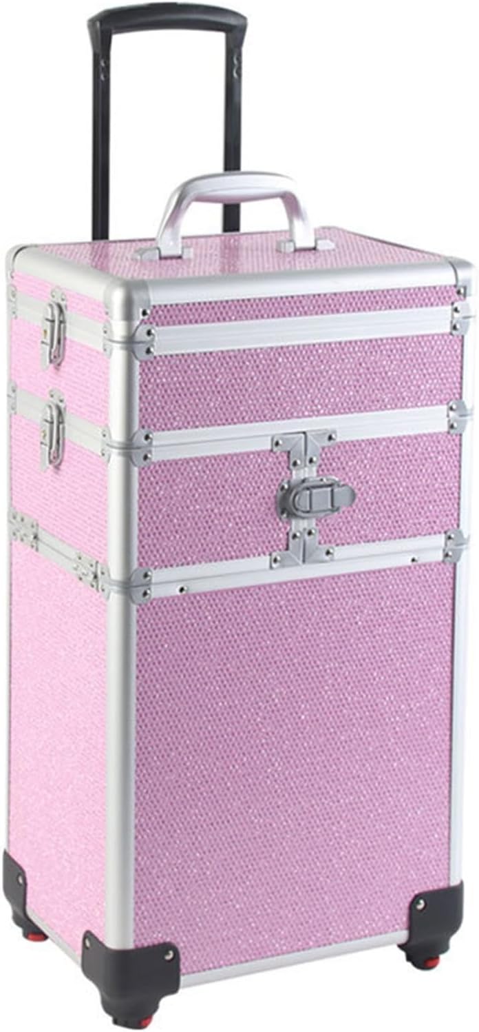 プロ用メイクボックス キャスター付き キャリーボックス プロ仕様 大容量 ロック付き コスメ 収納ボッ..