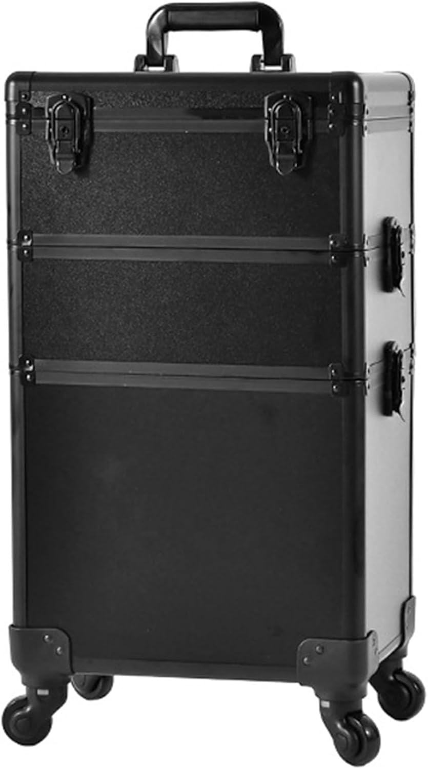 プロ用メイクボックス キャスター付き 大型 キャリー 2-4層 プロ仕様 大容量 収納ケース アルミ 仕切り..