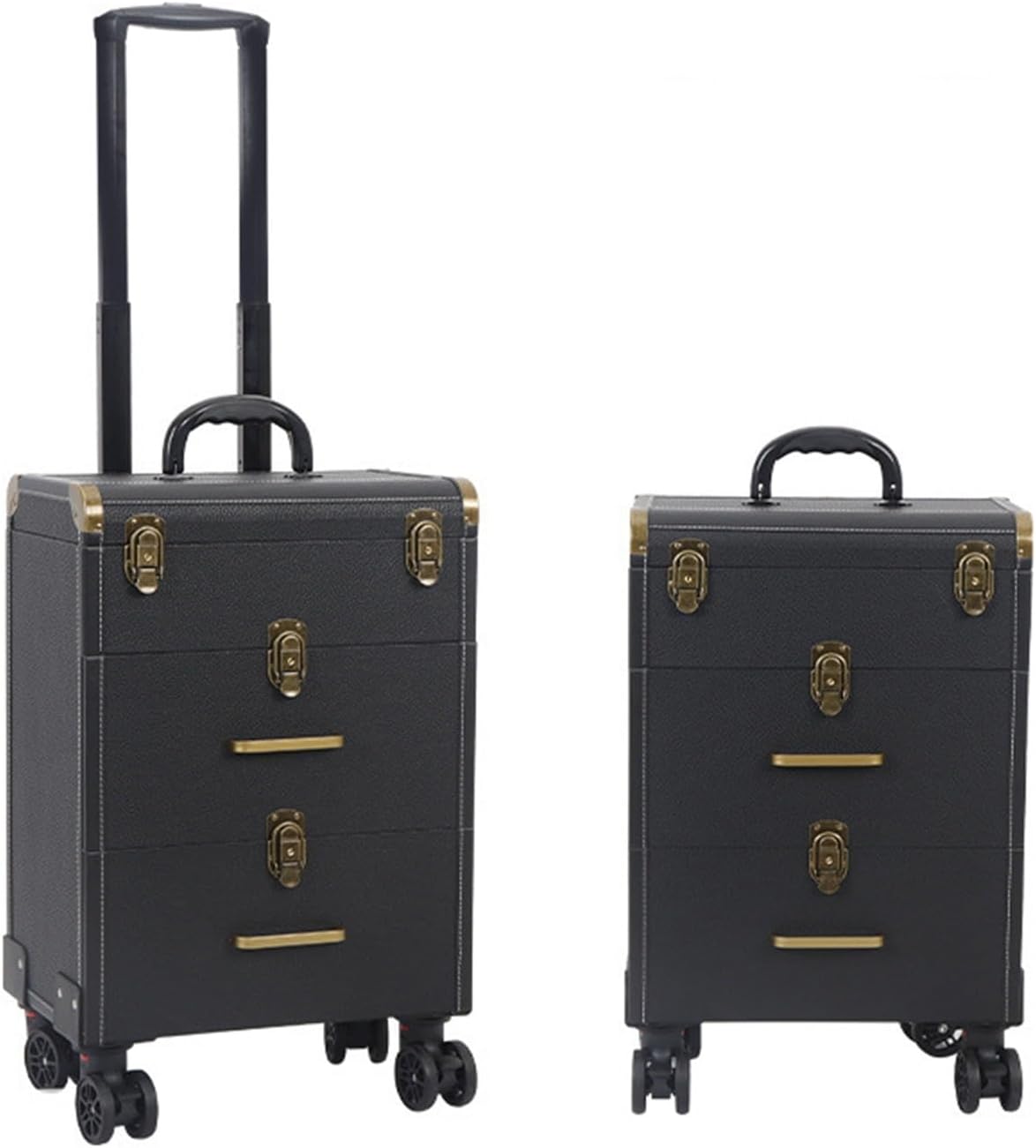 プロ 収納ボックス メイク箱 大容量 収納ケース キャスター付き キャリーボックス ハンドル付き 取外し..