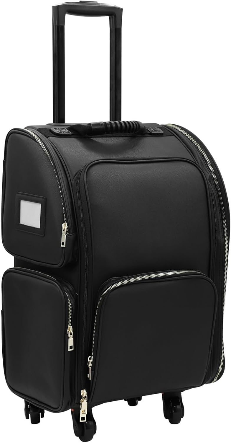 キャリーケース トロリー キャスター付き化粧ケース ナイロン コスメボックス プロ仕様 大容量 化粧品..