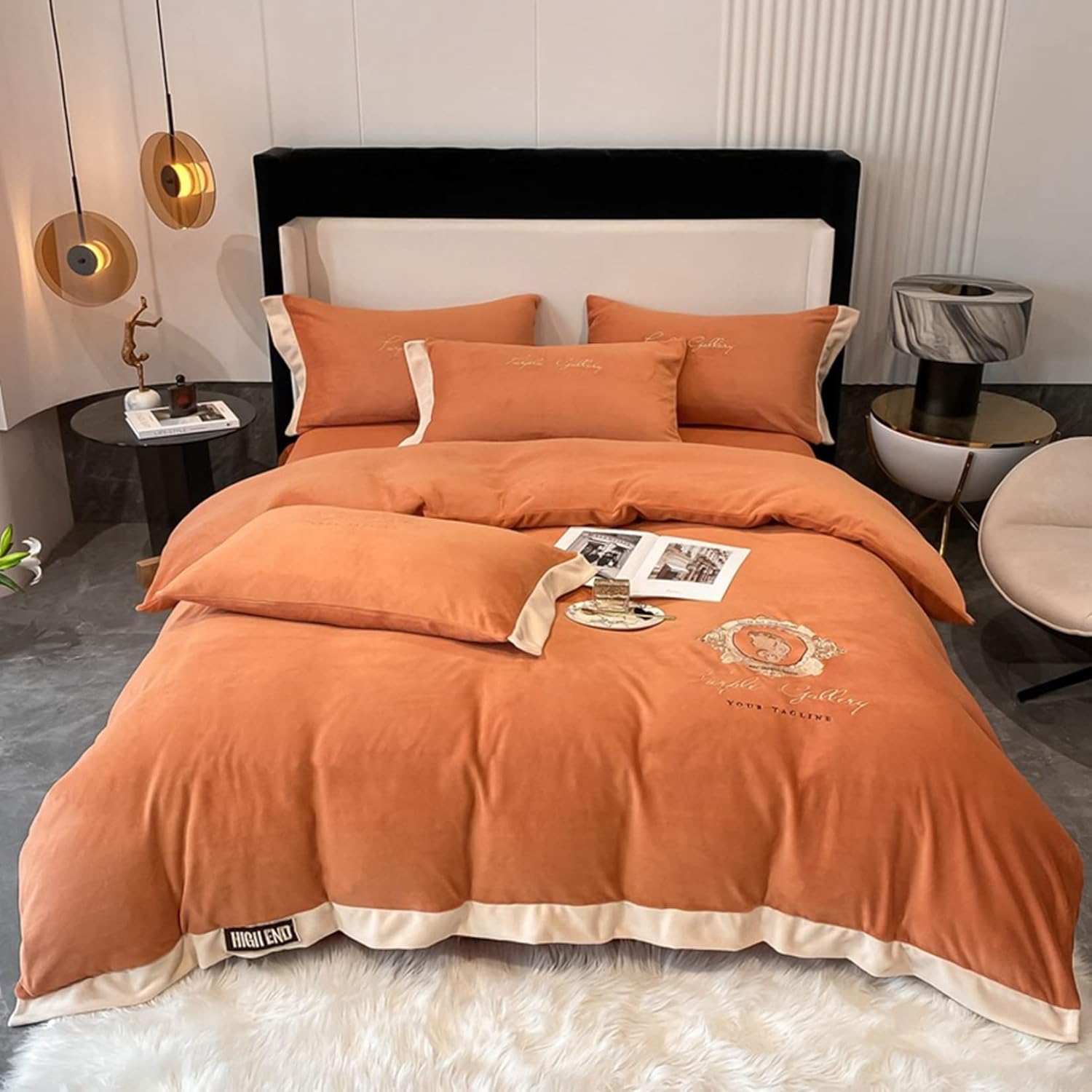 ふとんカバー 枕カバー 3/4点セット 姫系 刺繍飾り スカラップ ベッドシーツ シングル ダブル 防寒保暖 秋冬 掛け布団カバー フランネル 静電気防止 毛玉しにくい 高密度 縮まない 極厚 プレゼ