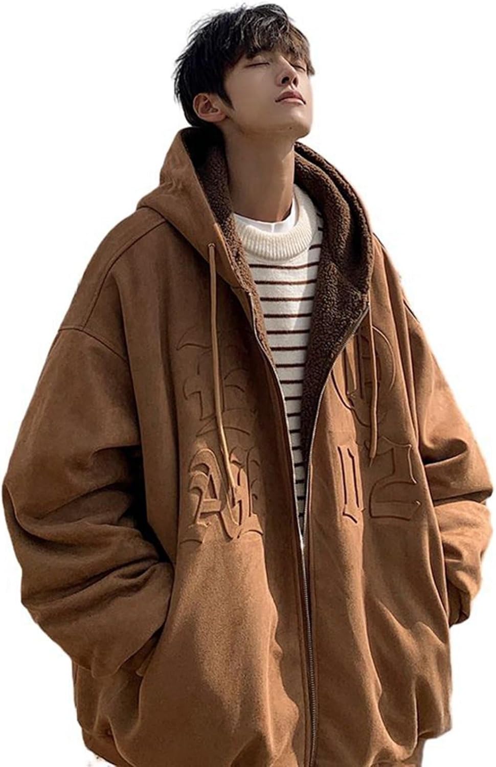 バイクジャケットスエードフェイクム...