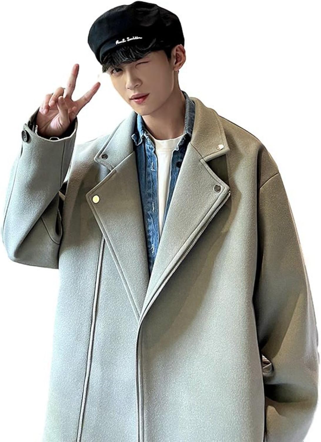 ラシャコート ピーコート メンズ ショート丈 防寒着 ジャンパー テーラード スーツ襟 防寒 防風 紳士着 ブレザー 秋冬用 イレギュラー 着痩せ ビッグシルエット カジュアル 厚さ 通勤通学