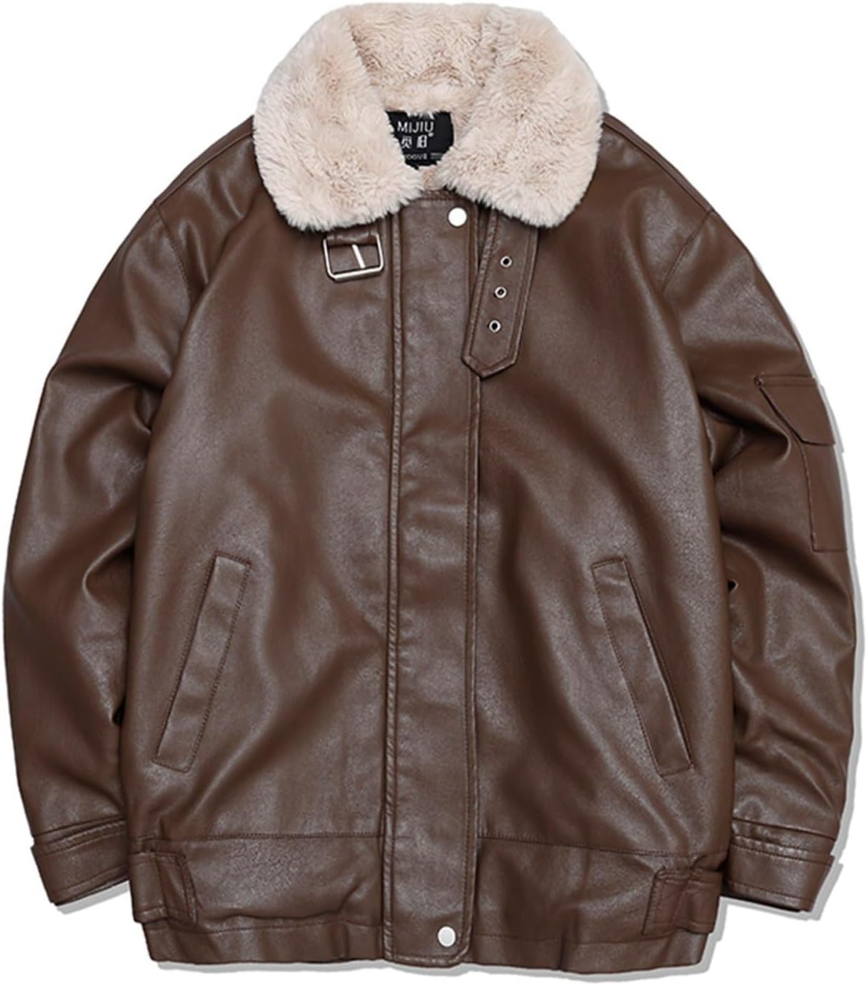 バイク ジャケット 革ジャン ライダースジャケット 裹起毛 メンズ ベルト ジャンパー puレザー アウタ..