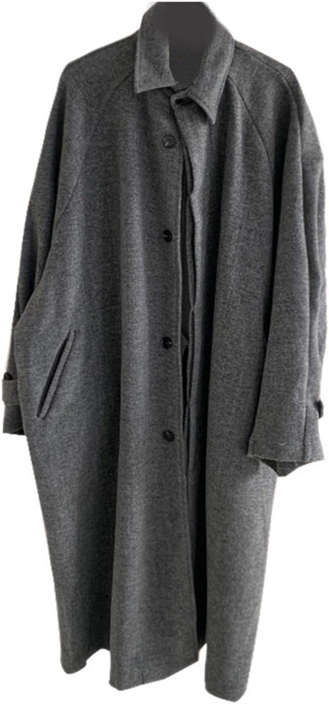 ラシャジャケット メンズ オーバーコート ロング丈 冬物 秋着 ジャケット 厚さ あったかい 防寒 トレンチコート ゆったり メルトンコート 流行れ ベーシック ファッション コーディネート