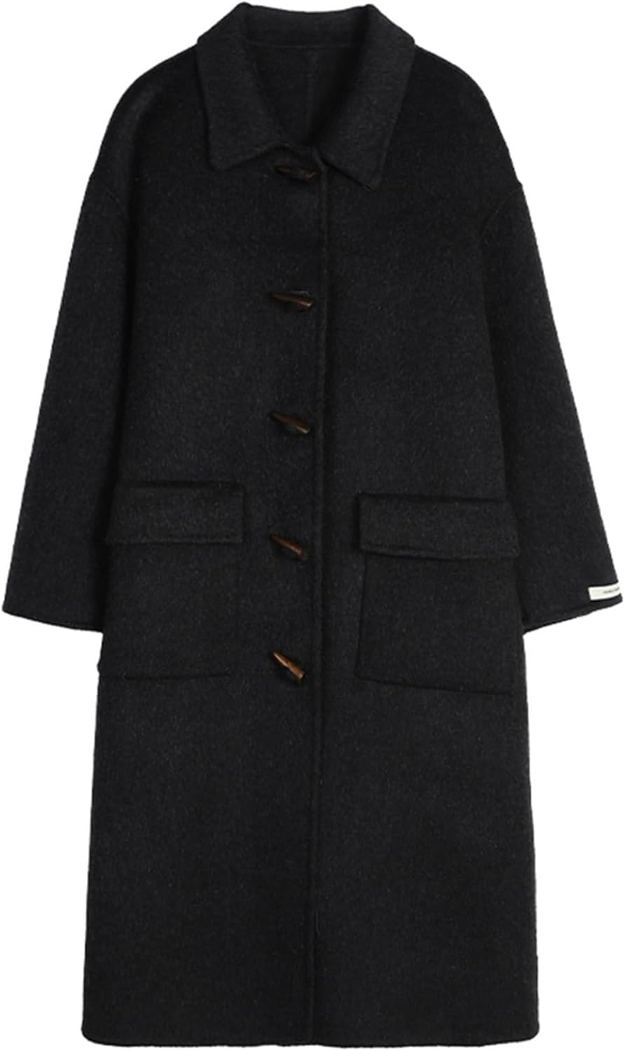 ダッフルコート レディース ラシャコート ロングアウター ラペル 厚手 冬物 秋着 防寒 保温 ウールコー..