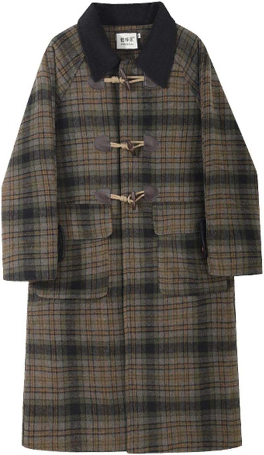 ダッフルコート レディース ラシャコート 防風 防寒 チェック柄 ヴィンテージ 日系 ロングアウター 秋冬ジャケット オーバーコート カジュアル ベーシック 大人っぽい レトロ エレガント