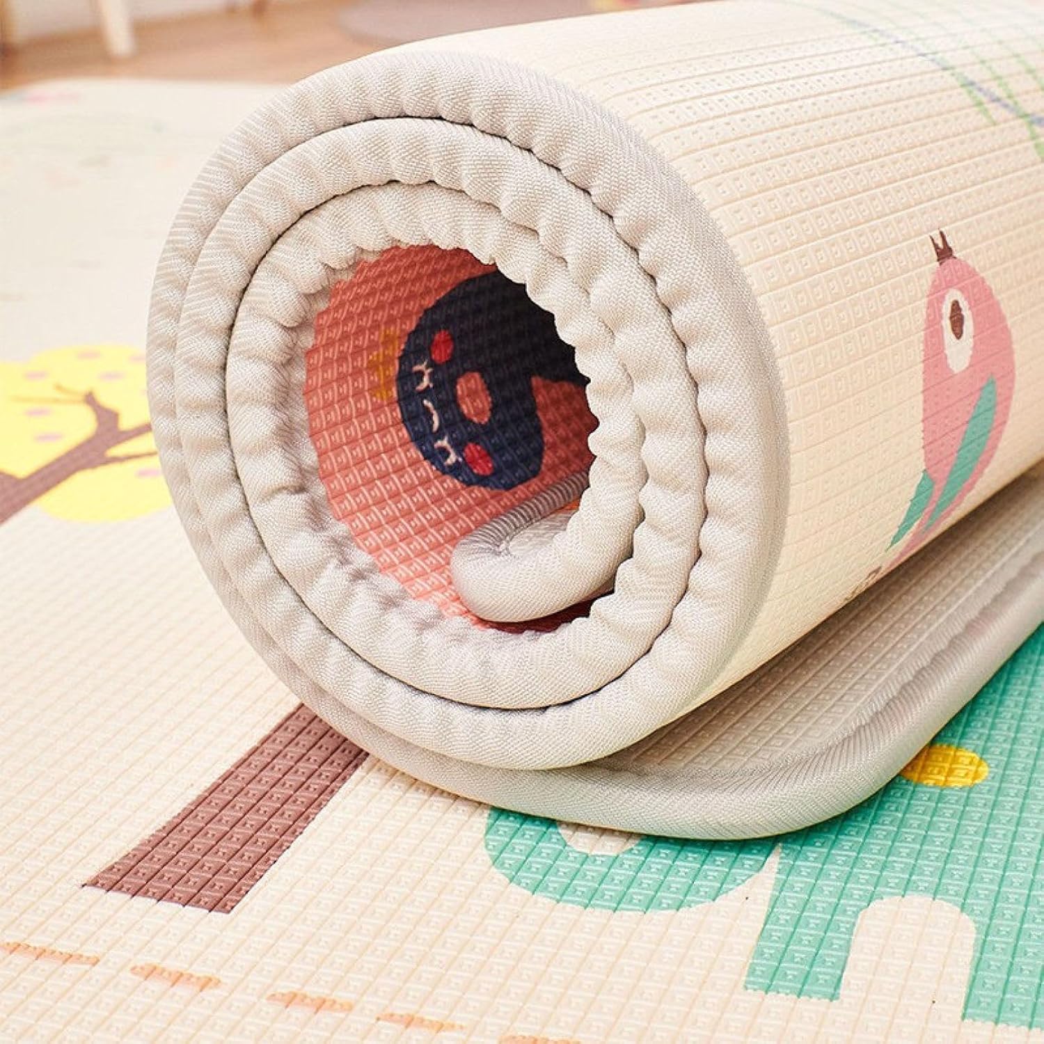 プレイマット ロールマット ロールタイプ ベビー 赤ちゃん おもちゃ ベビープレーマット フリーマット 玩具敷物 ベビーマット 安全 プレイマット かわいい ベビーマット 防水 防音 1.2mx1.8