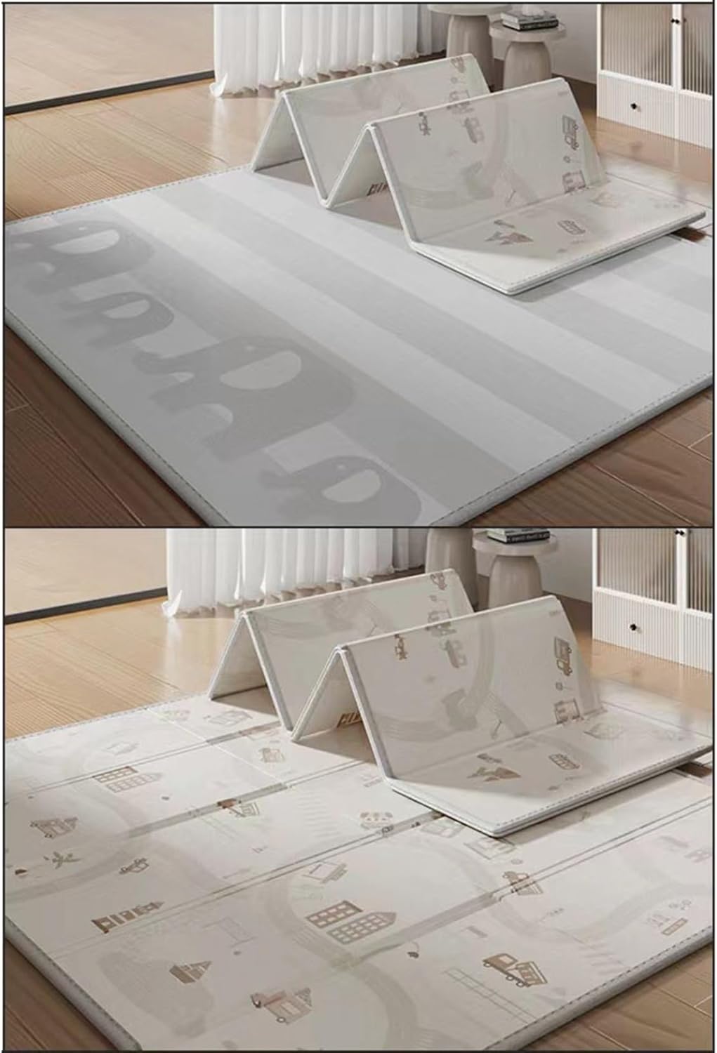 ベビープレイマット 遊びマット 赤ちゃん 折りたたみ 防音 防水 安全素材 遊べる 両面使用可 滑り止め 遊びカーペット 厚手 安全無毒 振動吸収 五感刺激 耐水性 キッズ 子供部屋 200*180*