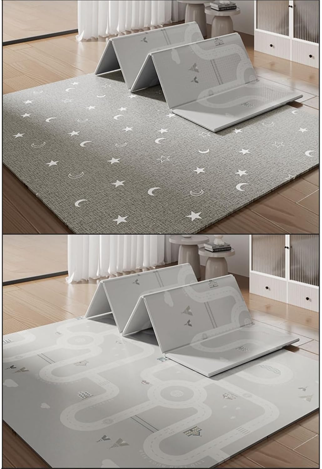 ベビーマット 遊びマット 180*150*2cm 極厚 赤ちゃん 幼児 ベビープレイマット リバーシブルプレイマットリバーシブル 折り畳み式 安全無味 両面使用可 滑り止め 防水防寒 清掃簡単 収納便