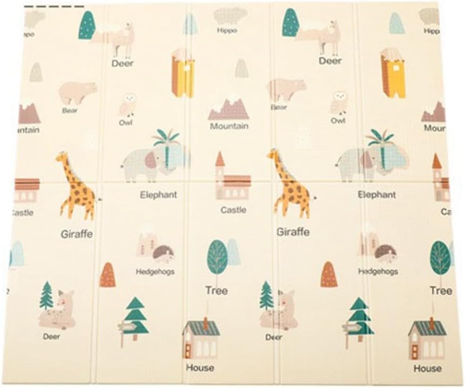 プレイマットベビー 196*177*1CM 赤ちゃん ベビープレーマット 折り畳み式 ベビーマット 安全 衝撃緩和 防水 防音 滑り止め加工 新乳児から対象 プレイマット 折りたたみ 遊びカーペット