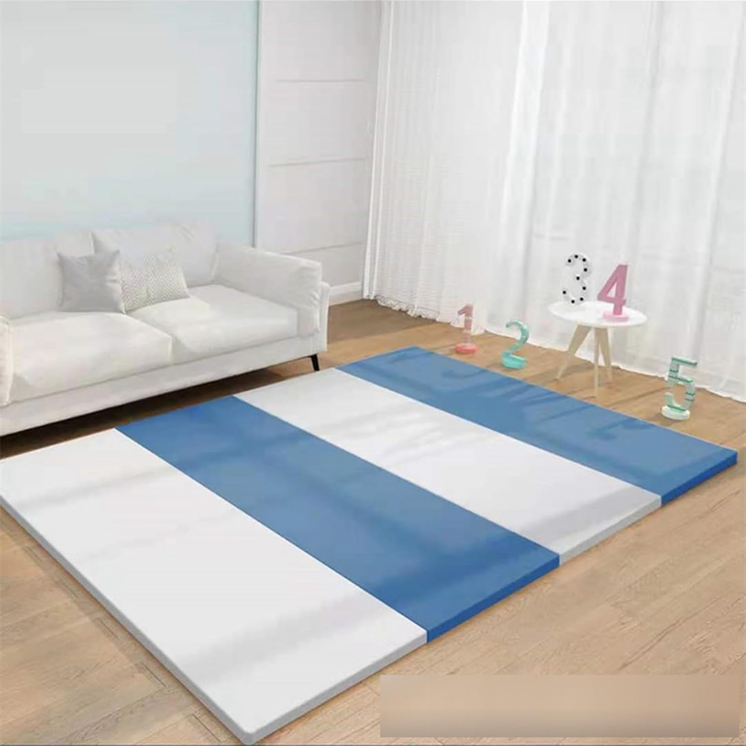 プレイマット 折りたたみ 両面使用可 極厚4cm 滑り止め クッションマット 防水防汚 防寒 弾力性 厚手 4連 可愛い 赤ちゃん 幼児 ベビープレイマット 敷物 知育 遊び 転倒防止 出産祝い 12