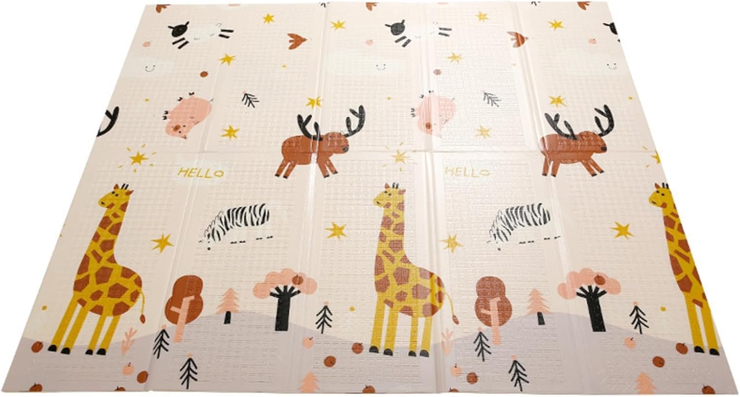 遊びマット ベビーマット 赤ちゃん プレイマット 畳 フロアマット 折りたたみ 子供部屋 知育玩具 ひんやり 通気 マット 赤ちゃん 子供 収納便利 折り畳みカーペット 保育園 幼稚園 195cm*1