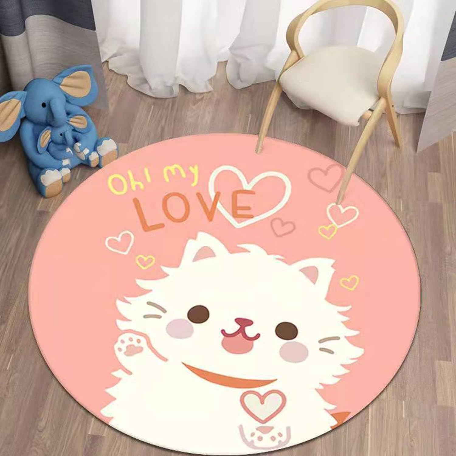 丸い絨毯 プレイマット 円形 カーペット 極細繊維 動物柄 かわいい 洗えるラグ 床暖房対応 折り畳み可能 無地 滑り止め付 柔らかい 厚手 踏み心地良い ダイニング 玄関 廊下 ベッドルーム 120
