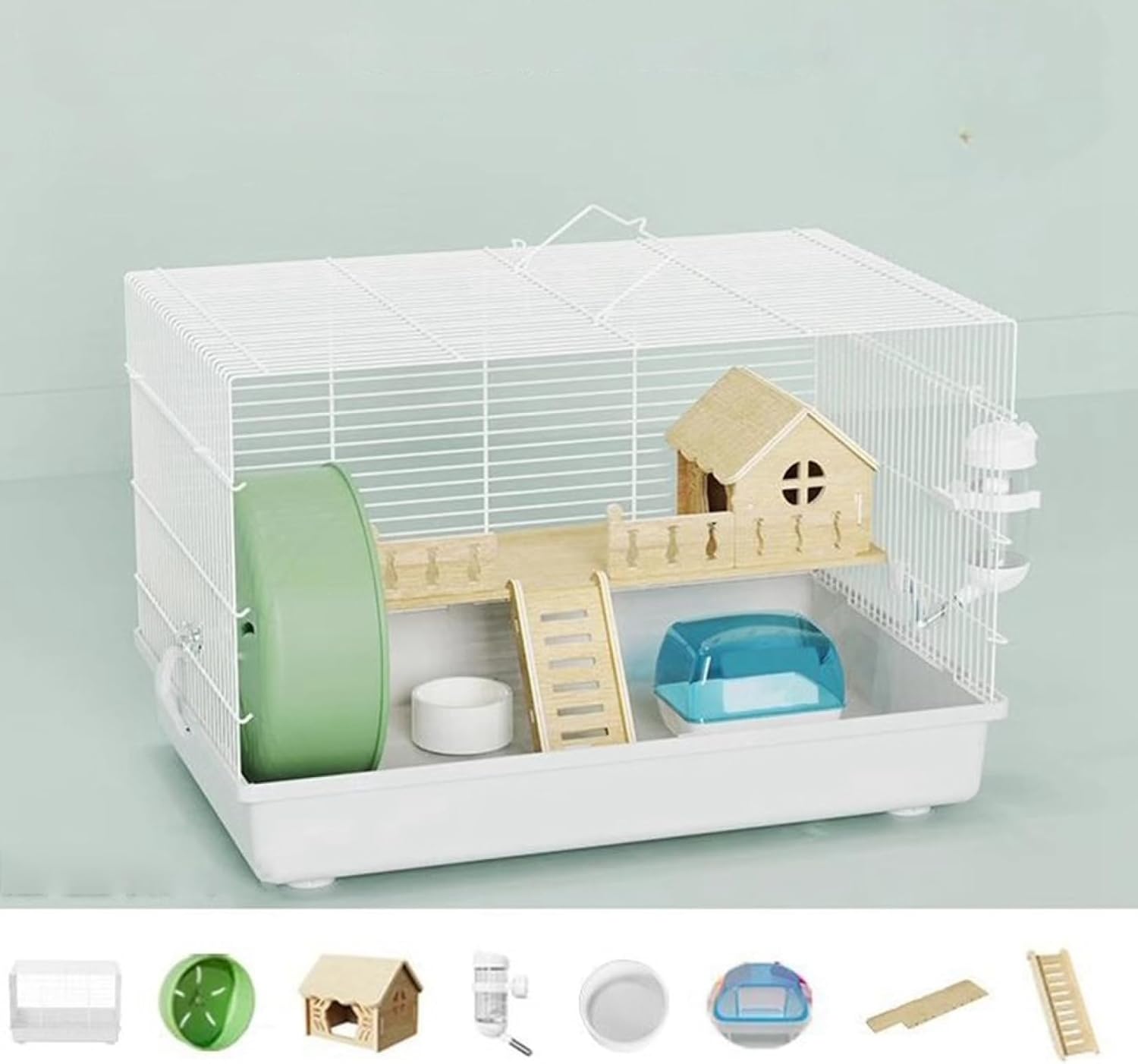 ハムスターケージ 小動物ケージ ハムスターハウス お手入れ簡単 通気性 組立簡単 飼育ケージ 金網タイ..