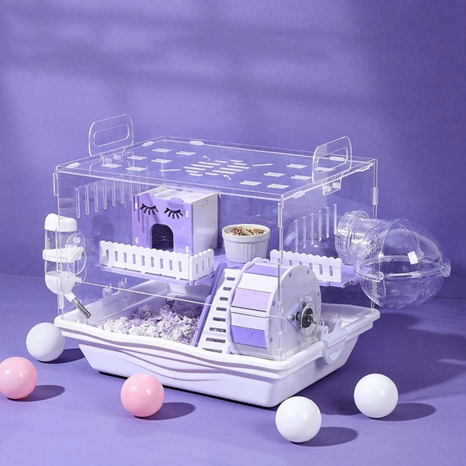 ハムスターケージ アクリル 小動物ケージ 透明ケージ ゴールデンハムスター ハムスターハウス 大型 飼..