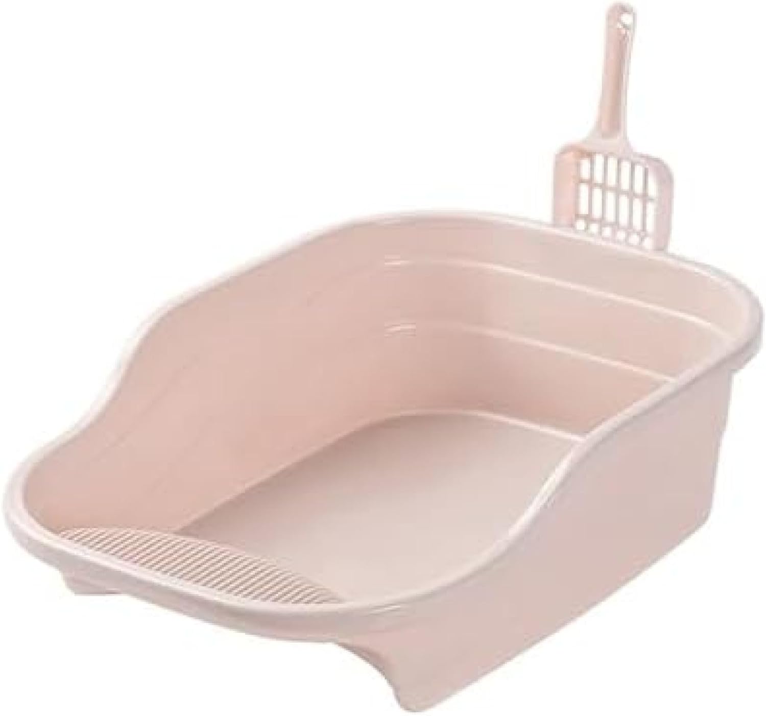 猫用トイレ 大きめ ハーフカバー ハイサイド 猫砂飛び散り防止 オープンタイプ 大きめ スコップ付き 猫..