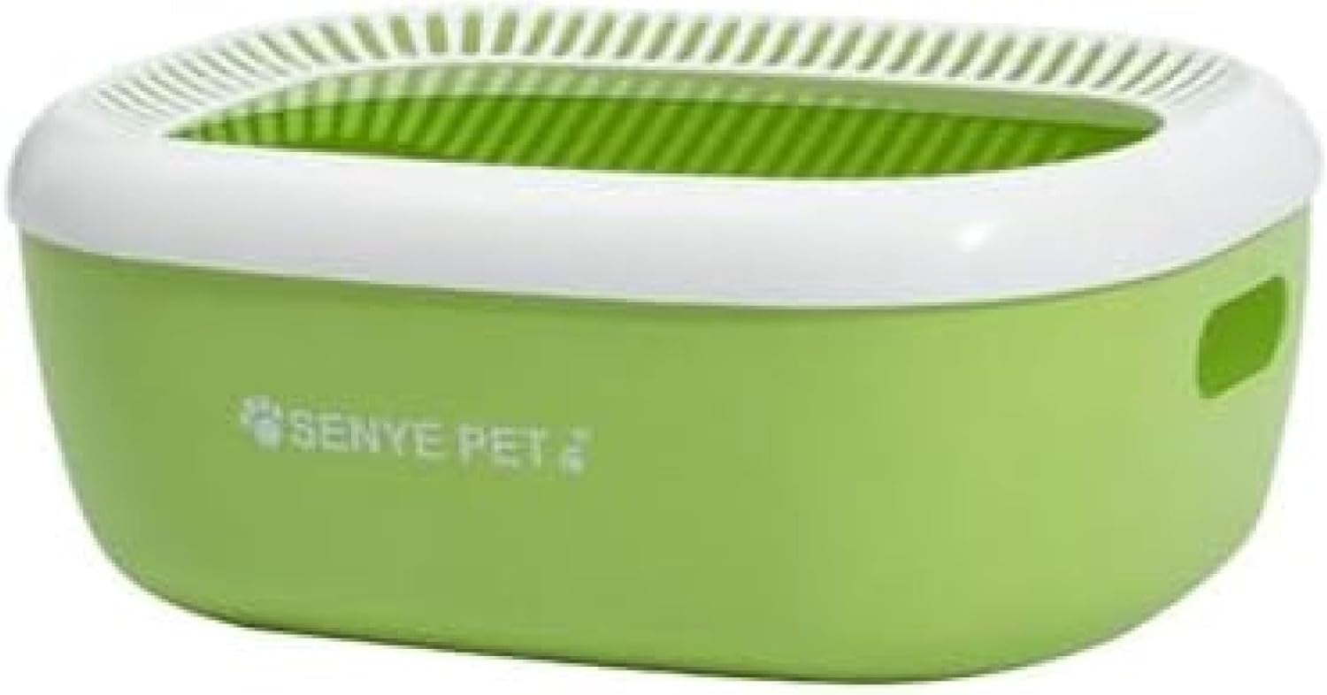 猫トイレ 深め 大容量 ゆったり広々サイズ 猫用トイレ本体 オープンタイプ 砂飛び散り防止 お手入れ簡..