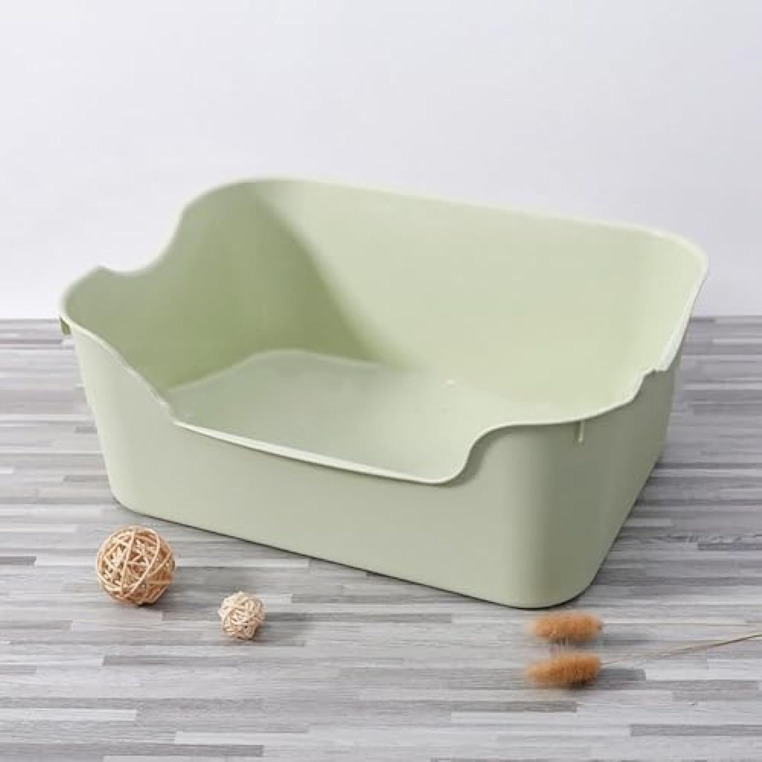 猫トイレ ハーフカバー 大型 オープンタイプ 壁高 飛び散らない スコップ付き 大型猫 子猫用 キャット..