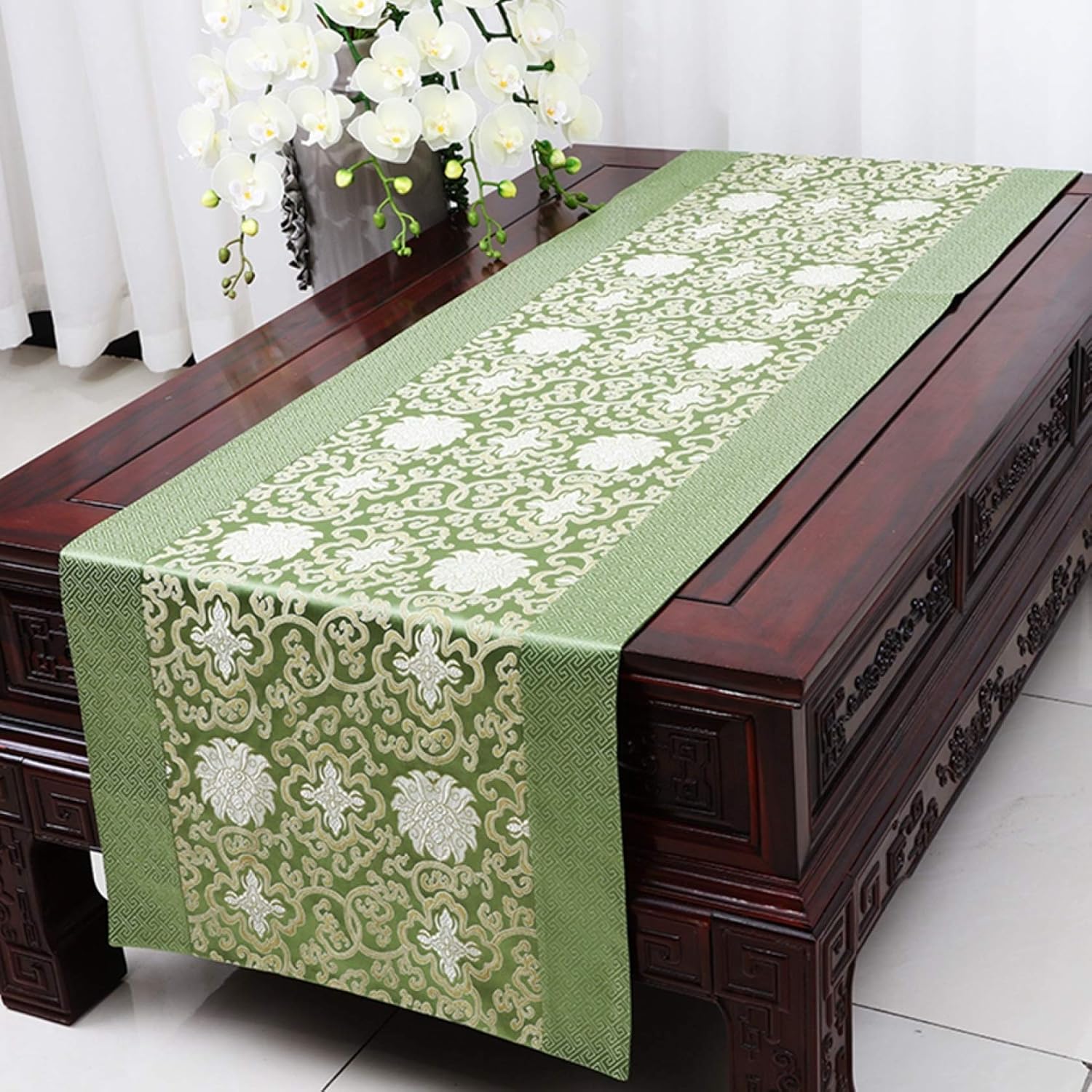 欧風 テーブルランナー 食卓ランナー ベッドランナー カラー13 サテン 50*230cm シンプル おしゃれ お..