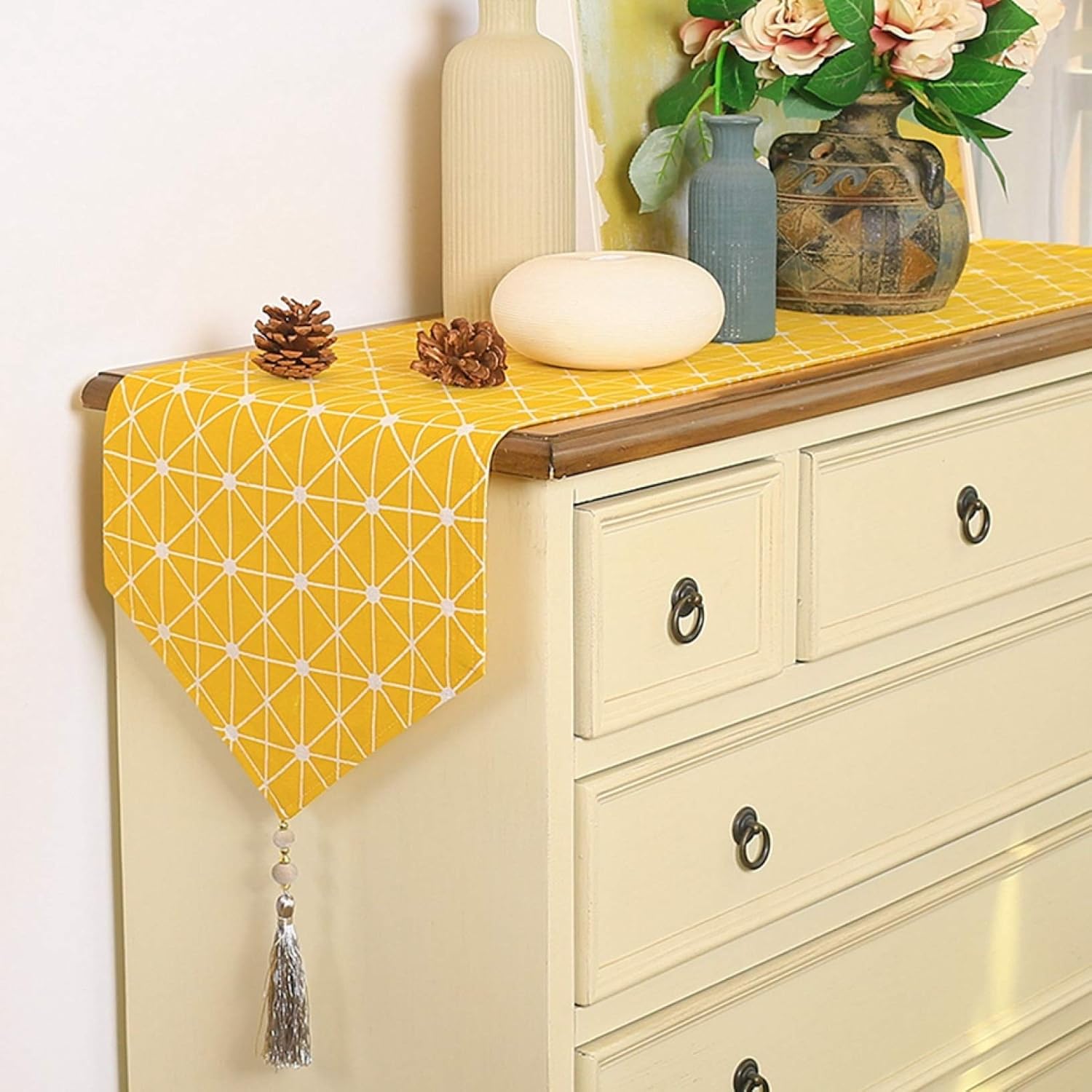 テーブルランナー タッセル付き 北欧風 テーブルクロス 結婚式 クリスマス パーティー スタイル 食卓ラ..