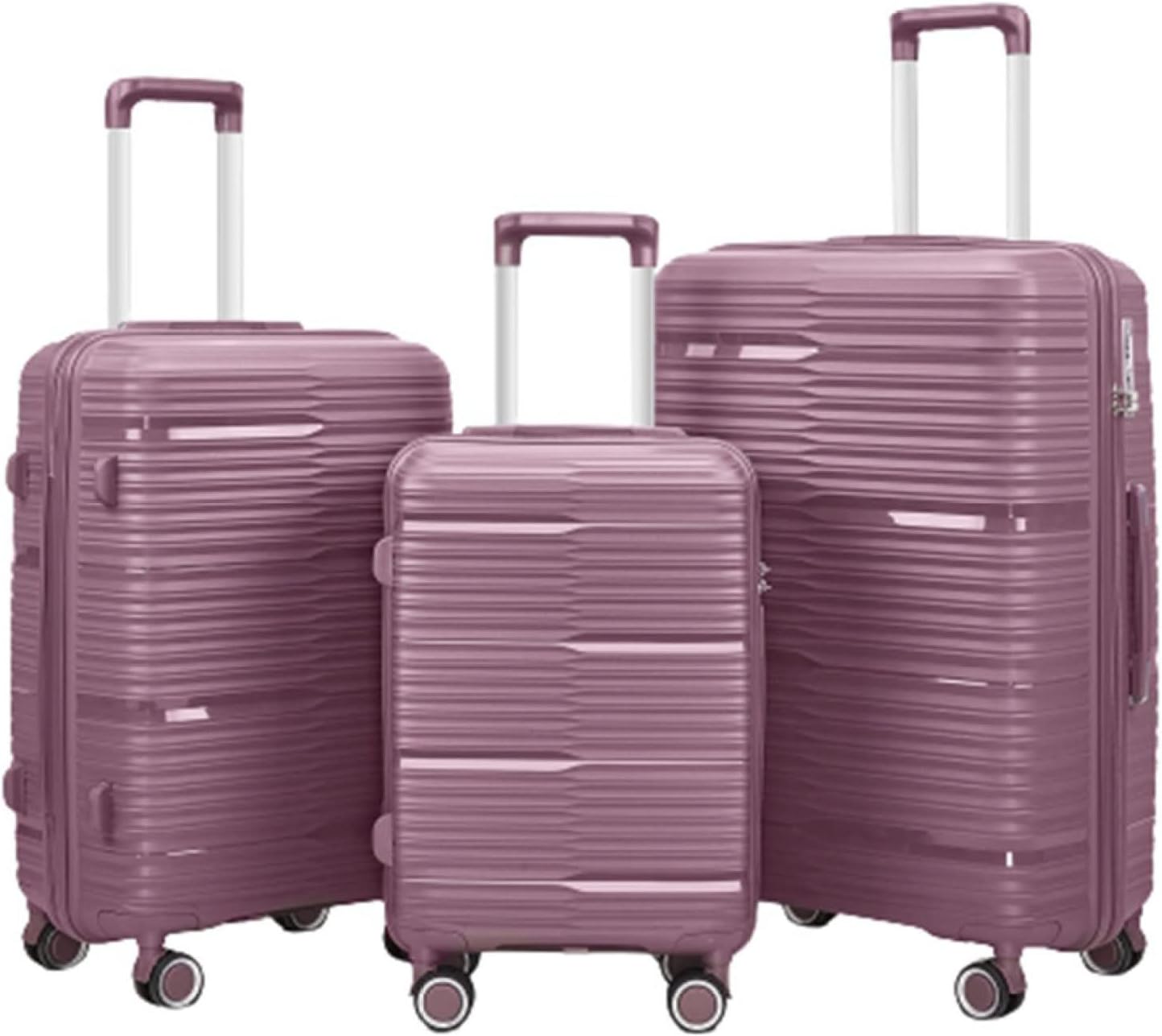 スーツケース キャリーケース 60L キャリーバッグ TSAロック搭載 ファスナー式 超軽量 大型 耐衝撃 静音 ダブルキャスター 360度回転 旅行 ビジネス 出張 パープル Lサイズ（6-8泊）