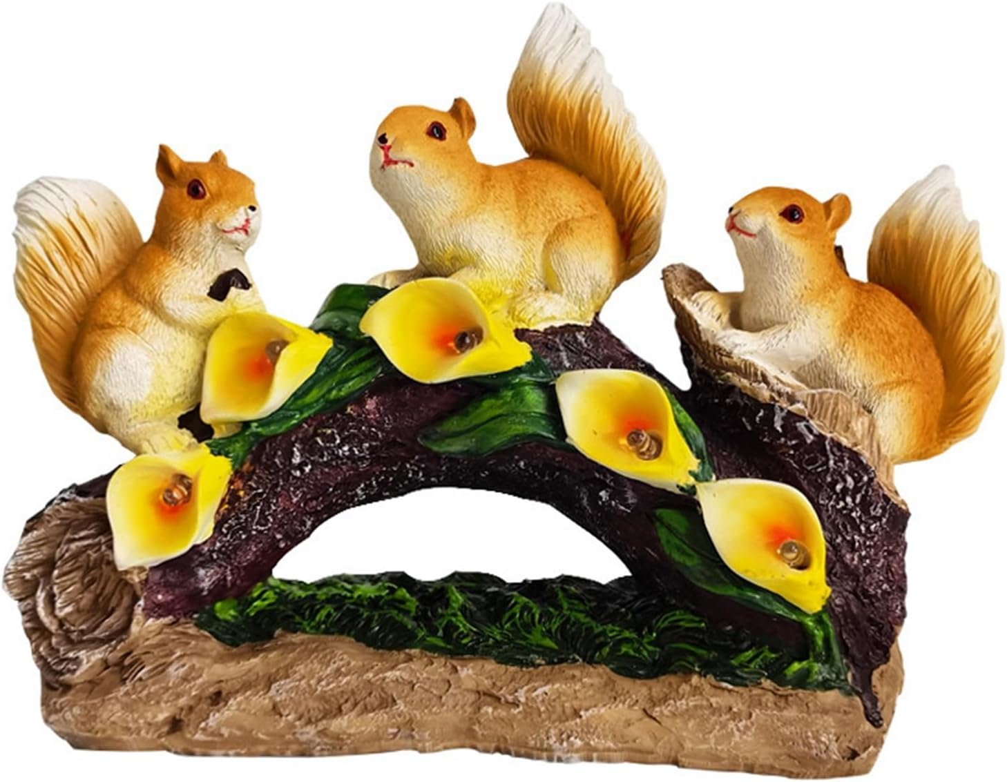 ガーデニング ソーラーライト リス ガーデンオブジェ ガーデン置物 カワイイ 童話風 リアル 樹脂 装飾 オブジェ 防水 屋外 園芸雑貨 インテリア 北欧 ベランダ 屋外用彫像 栗鼠 one size