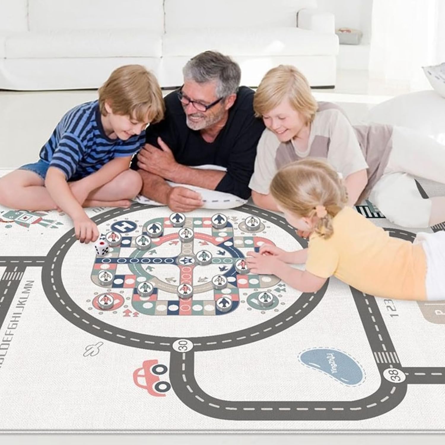 プレイマット リバーシブル ベビーマット 遊びマット クッションマット フライトゲーム 折りたたみ 床キズ防止 折り畳みカーペット 転倒防止 滑らない 両面使用 知育促進 軽量 ベビージム 子供部屋