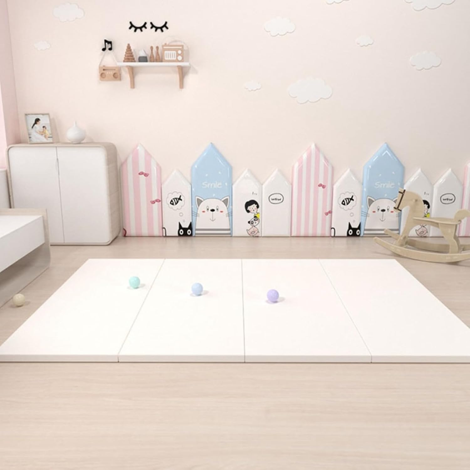 プレイマット フロアマット 純色 無地 折りたたみマット ベビークロールマット 防水 キッズプレイマット 赤ちゃん 幼児用 キッズ 子供 安全無毒 ヨガマット 簡約 防汚 防音 滑らない 防ダニ 18