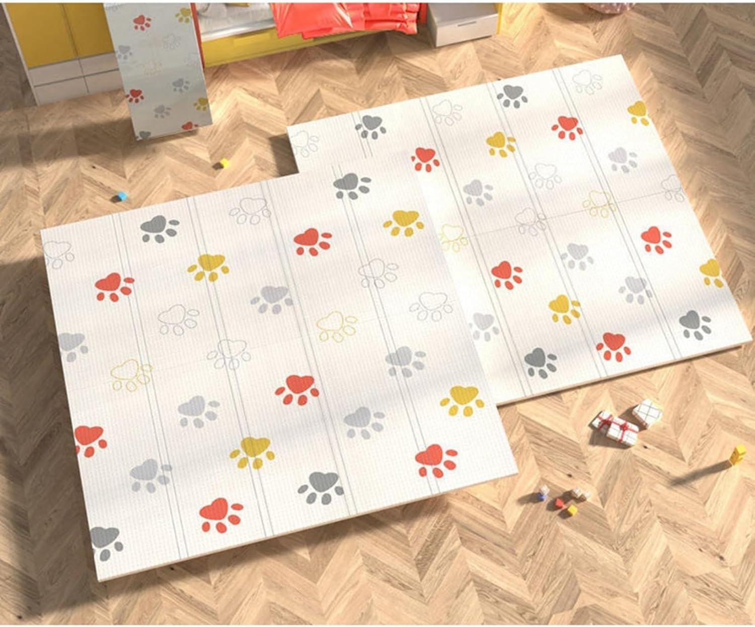 ベビーマット 遊びマット 極厚 幼児 子供 赤ちゃん アニマル 動物 知育玩具 プレイマット プレイマット 折りたたみ 厚手 滑り止め付き 両面使用 無臭 振動吸収 耐水 ギフト ゲームパッド 180