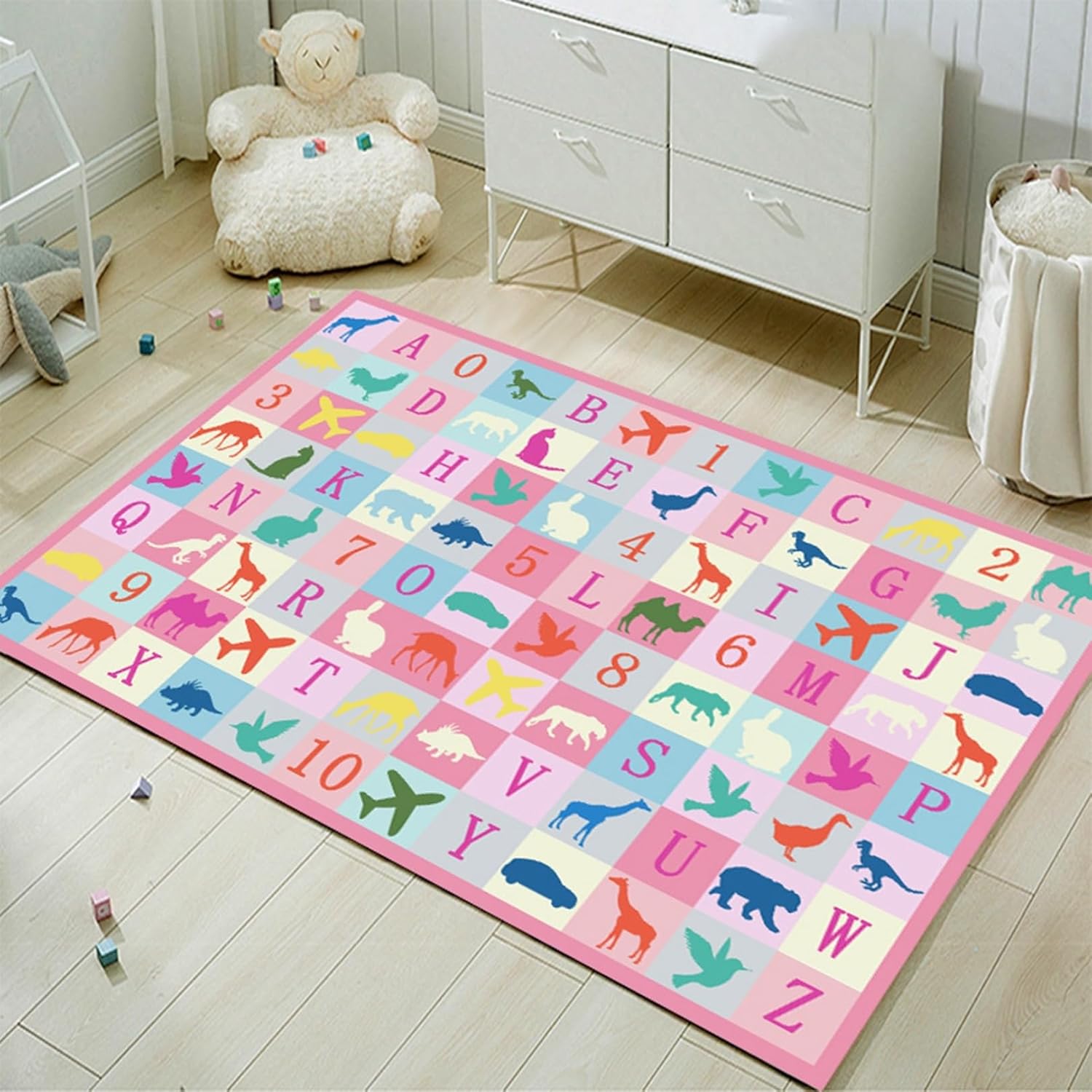 カーペット プレイマット 道路ラグ ロードマップ 線路図柄 ベビーフロアマット 防音効果 滑り止め付き 60*90cm*2枚 手洗い 防滑 洗えるラグ 床暖房 床保護 安心素材 室内 リビング 玄関