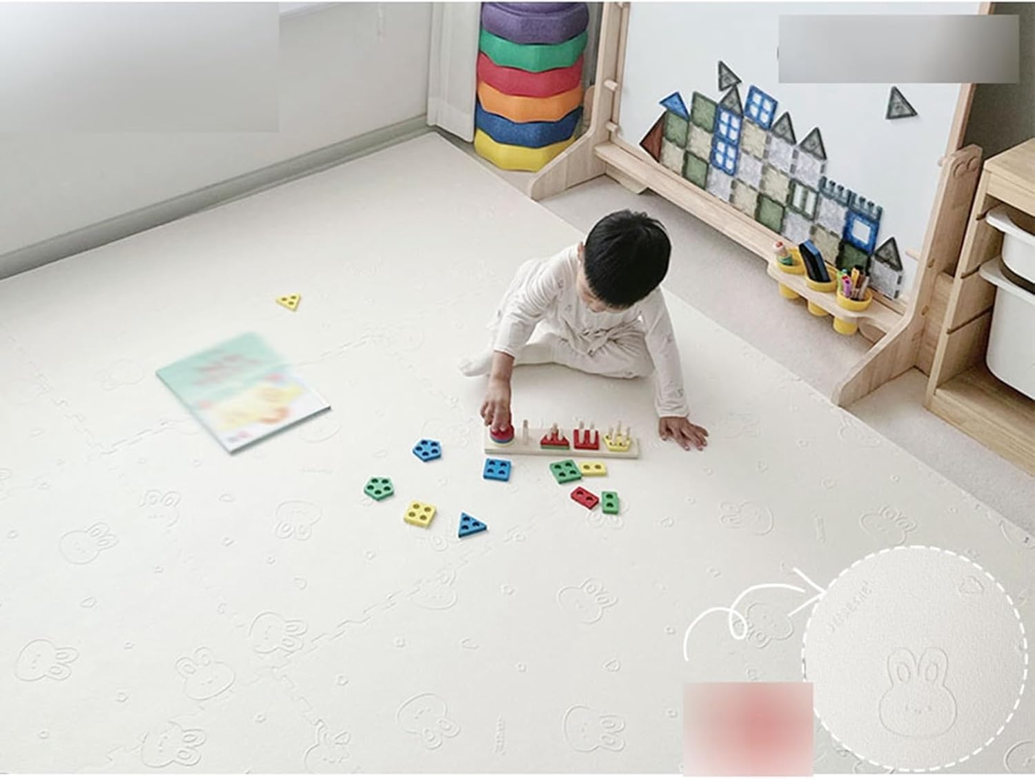 ジョイントマット プレイマット パズルマット 大判 60*60cm タイルカーペット 25枚-60*60*1.4 クッション 床保護 ふち付き 床暖房対応 防音 防滑 ズレにくい 洗える ベビー 子供