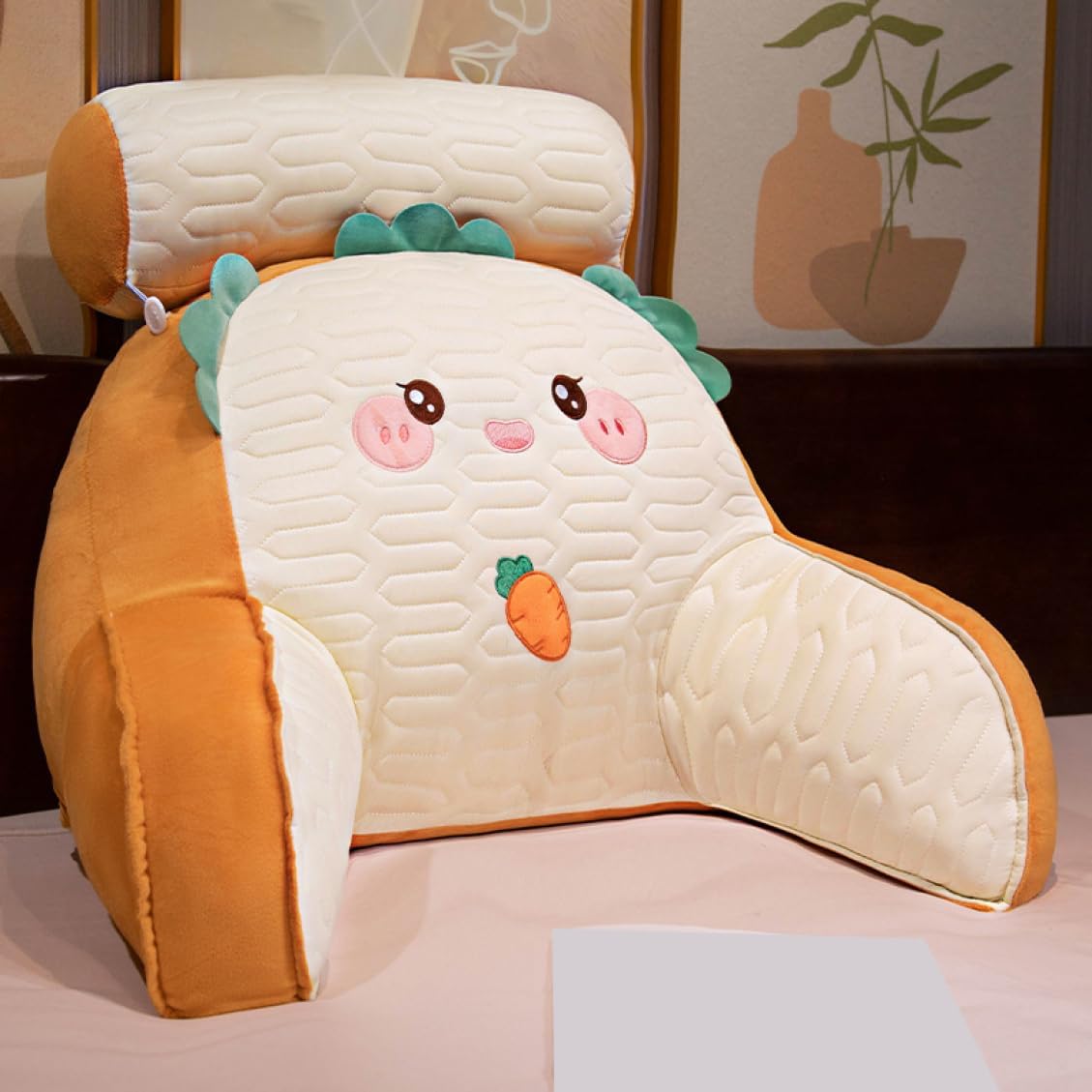 レストクッション ベッド 腰当てクッション 65*45*15cm やわらかい 涼感 背もたれ クッション ごろ寝 洗える 腰用クッション ヘッドクッション インテリア ソファー ソファークッション 枕