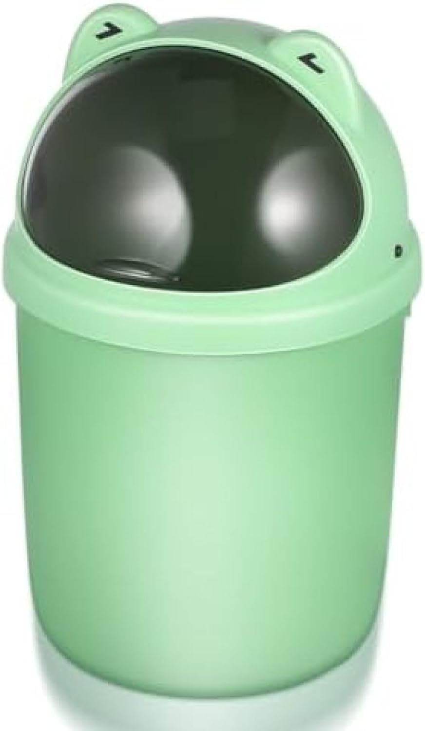 かわいいカエルゴミ箱ミニデスクトップゴミ箱蓋付きカウンタートップゴミ箱プラスチック小さな卓上廃棄..