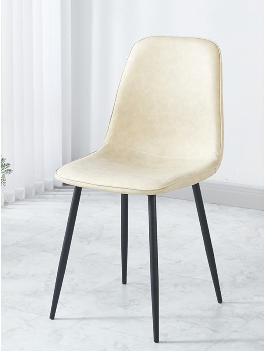 ダイニングチェア 2脚セット ベージュ ヴィンテージ チェア ダイニングチェアー ダイニング チェアー 2脚セットレザー スチール リビングチェア 2pcs ビンテージ ブラックスチール