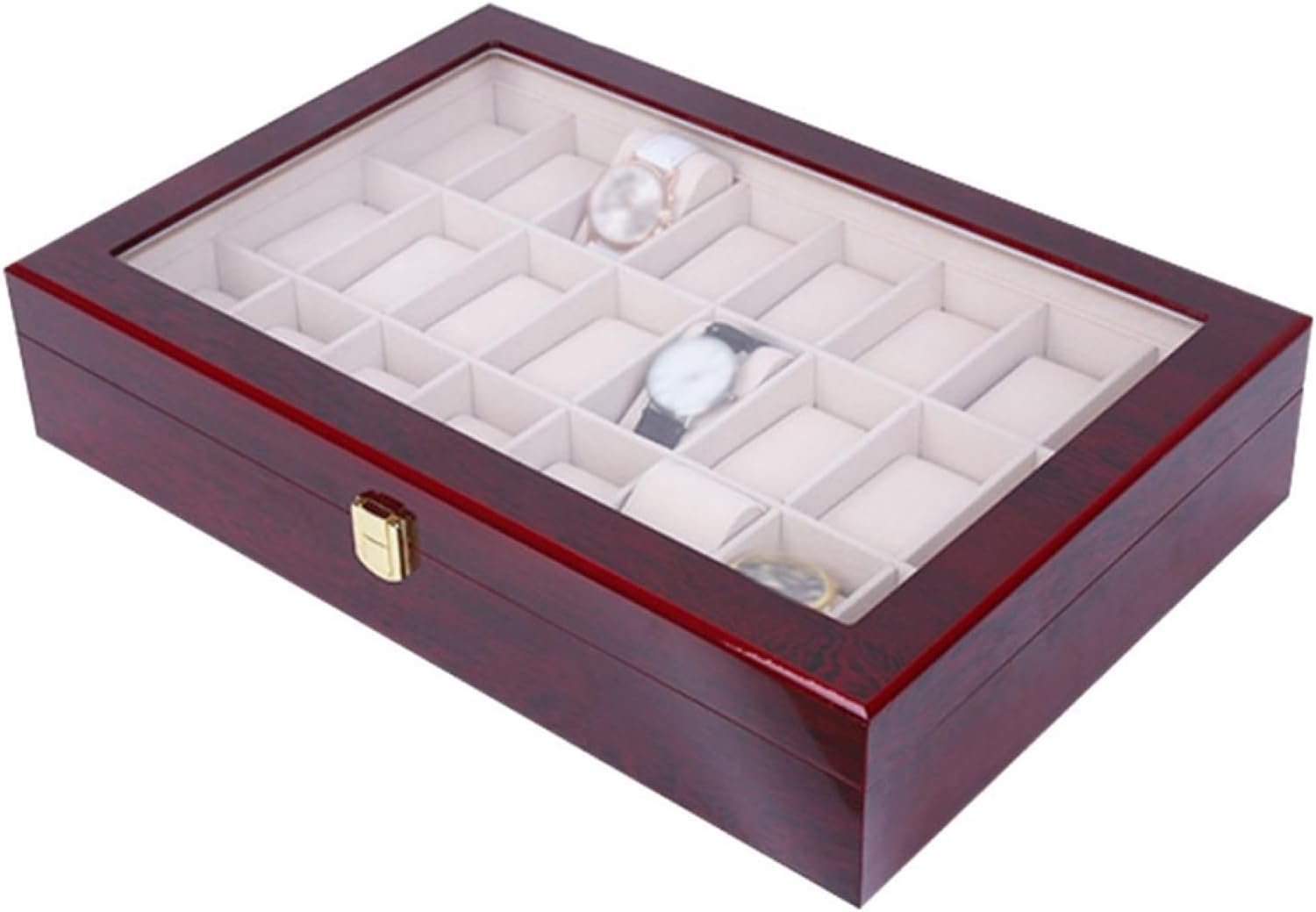 腕時計収納ケース 木製 10本 ウォッチボックス プレゼント コレクションケース ディスプレイケース 時計保管 ギフト ガラス蓋 アクセサリー収納 レディース ...