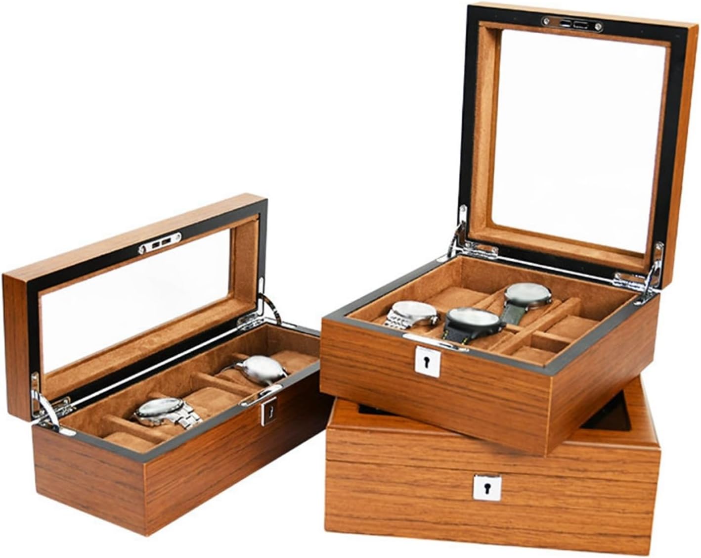 腕時計収納ケース 木製 コレクションケース ウォッチボックス 腕時計収納ボックス ディスプレイケース アクセサリーケース プレゼント 透明窓付き 母の日 父の日...