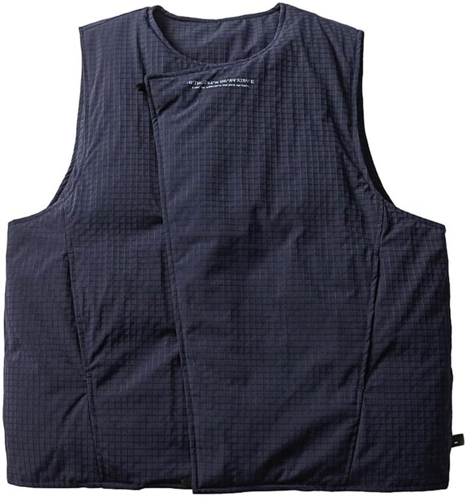 ダウンベスト メンズ ベスト 中綿入り 軽量 英字柄 プリント ヴィンテージ 日式 暖かい 保温 ゆったり アウター カジュアル トップス 秋冬服 ワーク 通勤 オフィス 入社式(4)