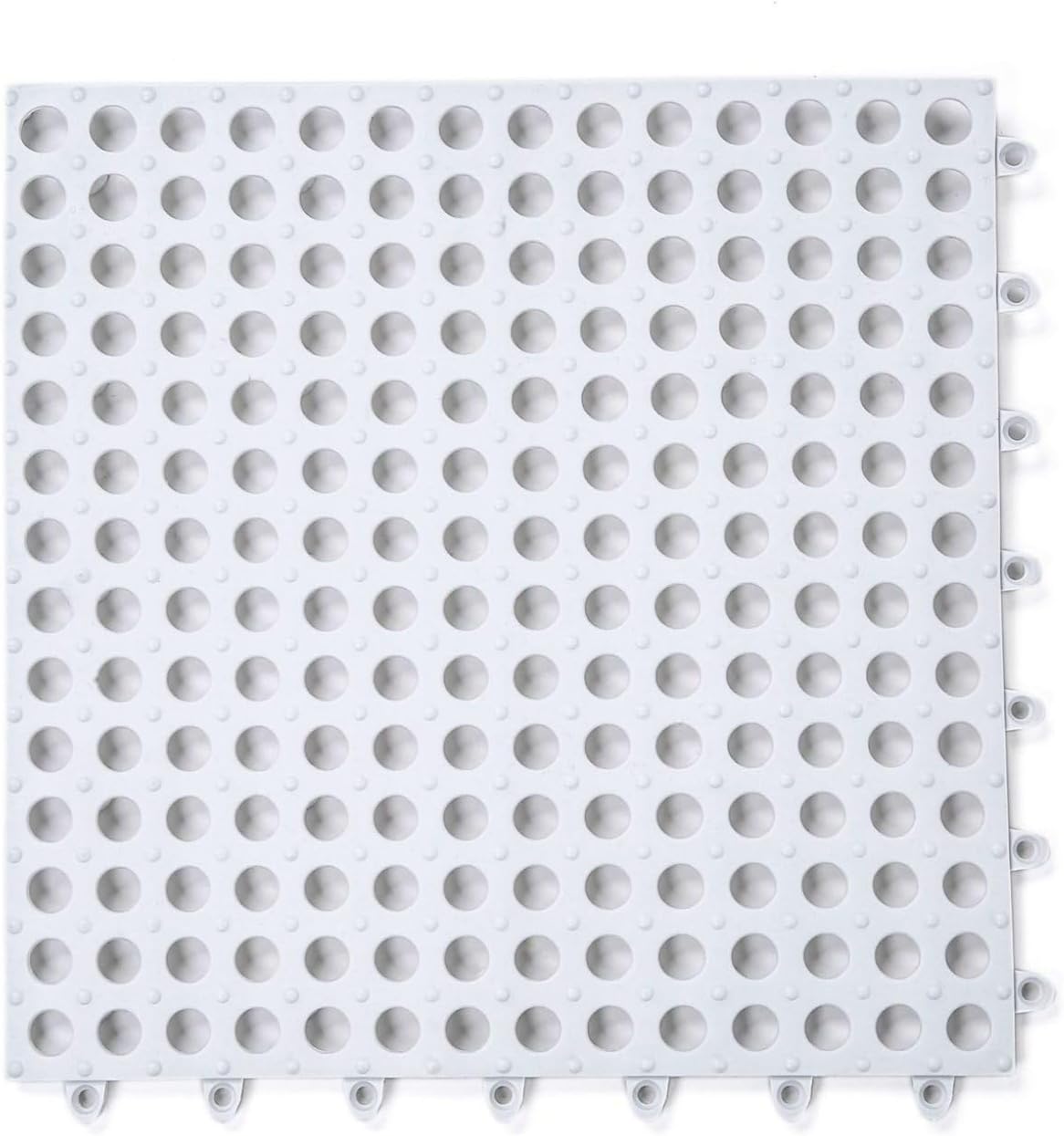 ジョイントバスマット 20枚組 TPE ジョイントマット 白色 30cm*30cm 浴室マット 洗い場 滑り止め 排水..