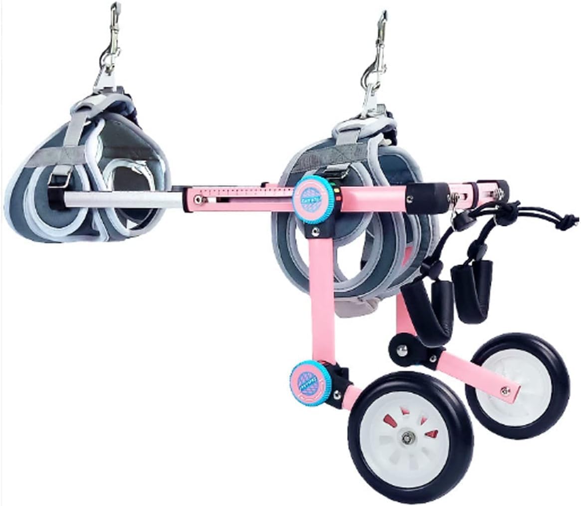 2輪の犬用車椅子 軽量アルミペット用車椅子 折りたたみ式 調節可能なデザイン 犬用後脚車椅子